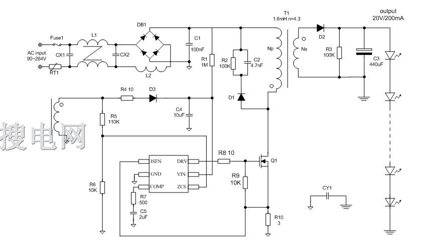 ԭ߅μԴPFC LED(q)(dng)оƬHB5810